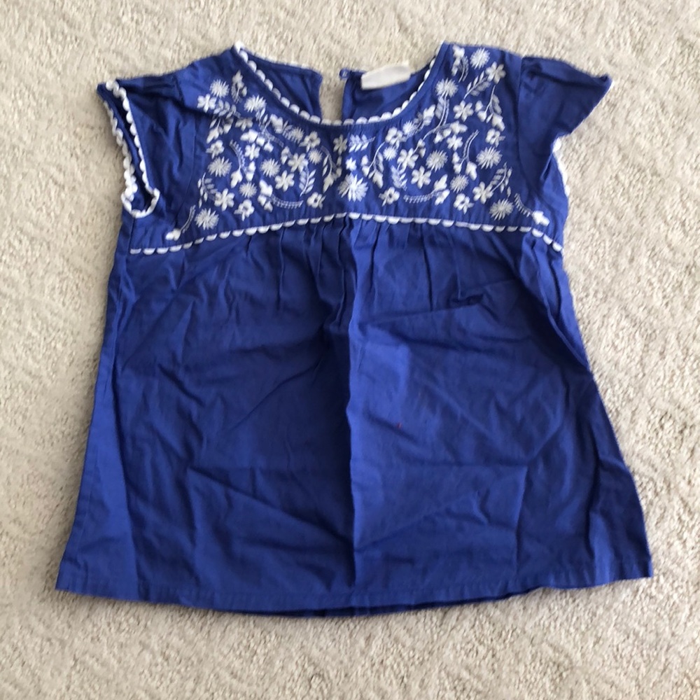 Mini Boden size 7 embroidered top